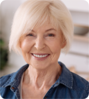 Implants - Older woman smiling